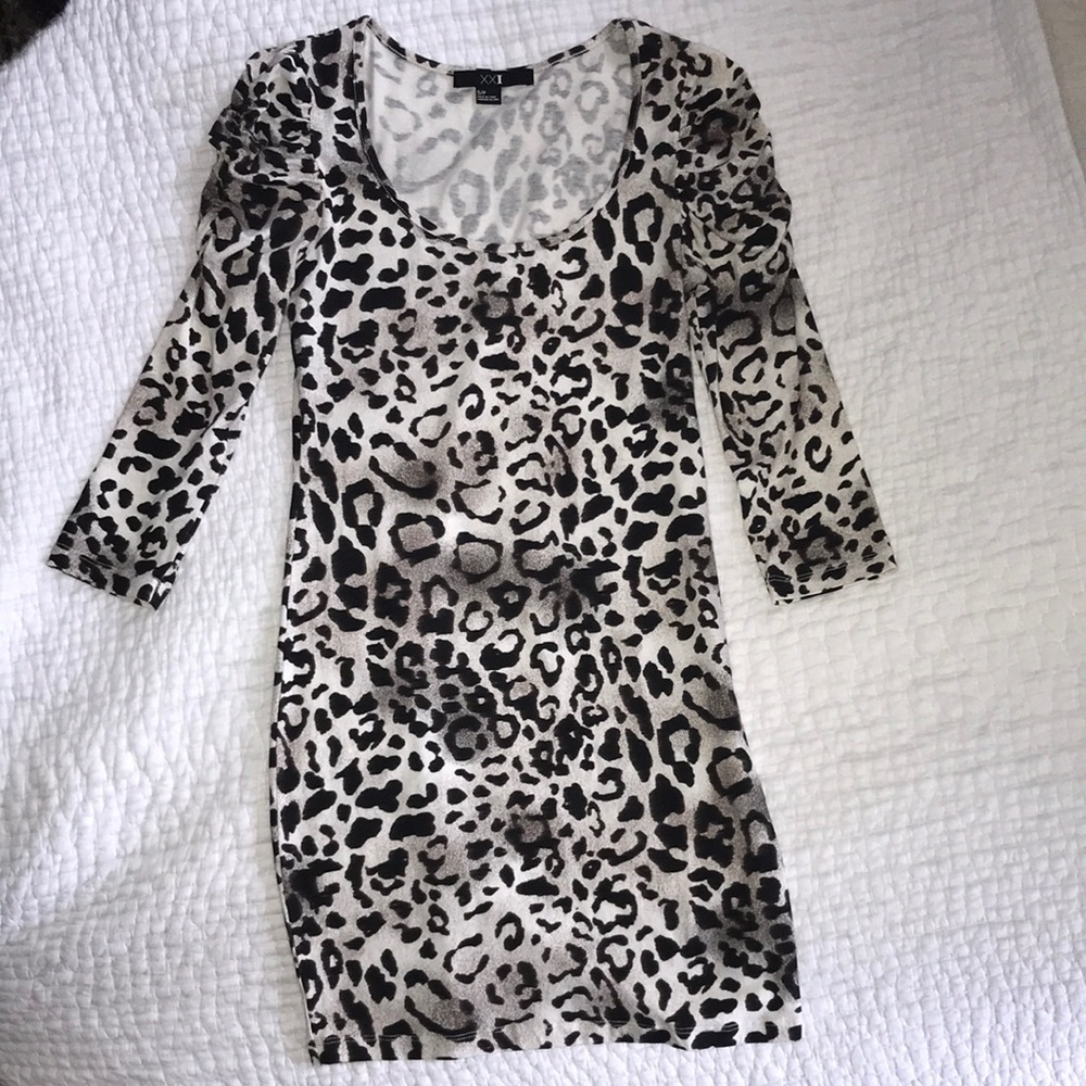 Animal print mini dress